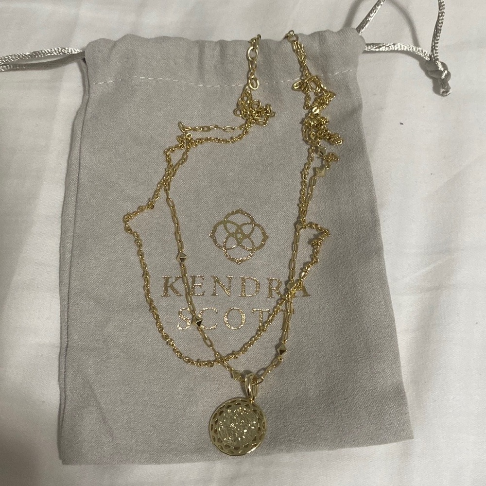 kendra scott harper multi strand necklace - gold